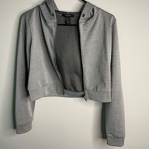 Gray cropped jacket
